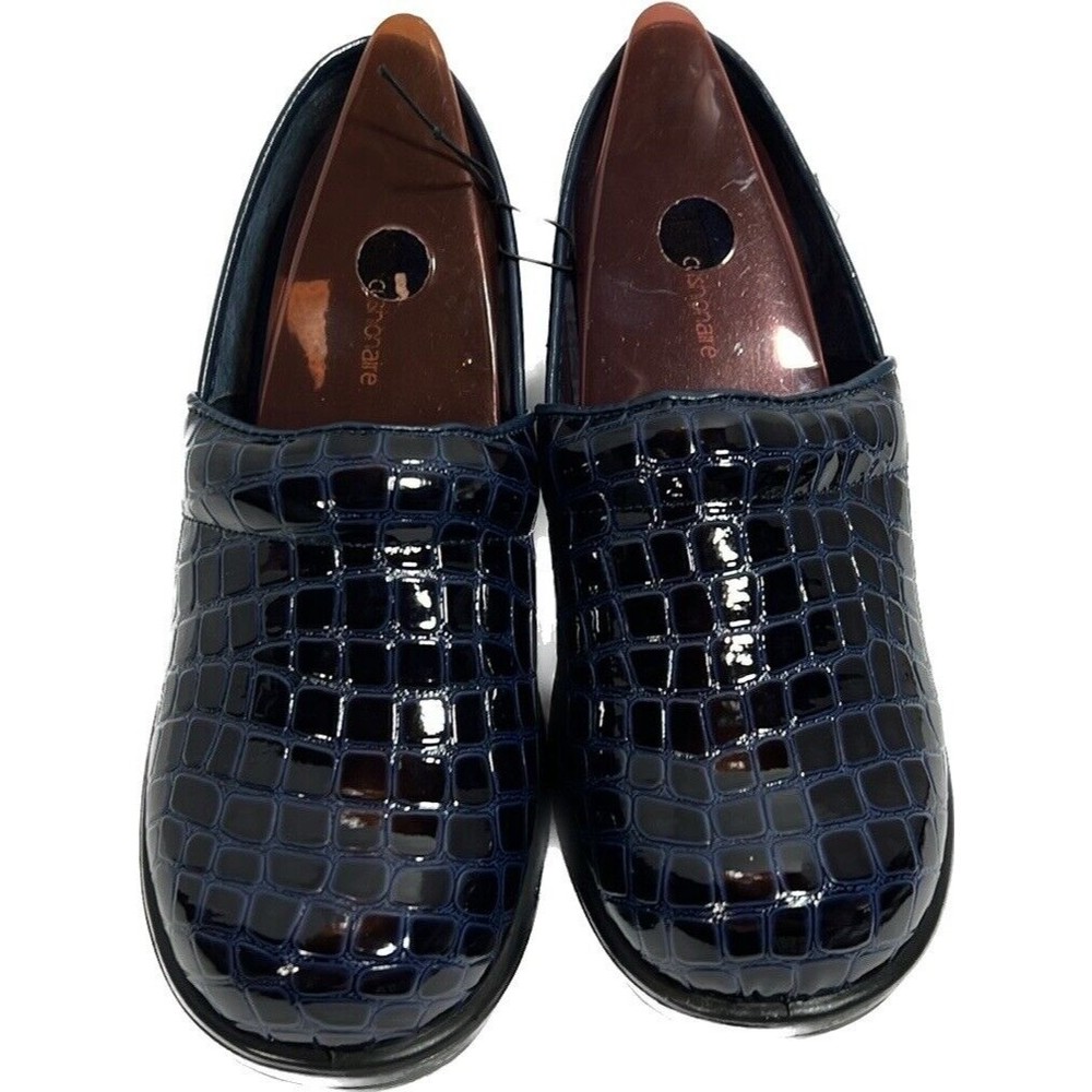 Cushionaire Nursing Clog Women Shoes Size 7.5 M Dark Blue Wedges Platforms